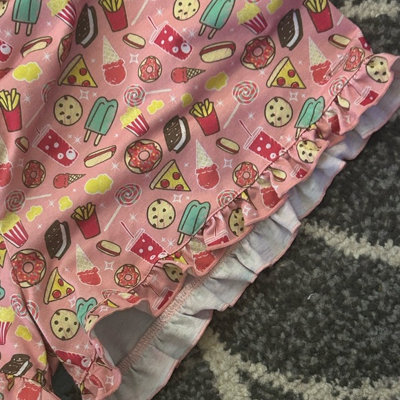 Pink Snack Print Ruffle PJ Shorts - Picture 5 of 5